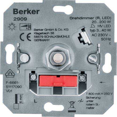 Berker 2909 Drehdimmer (R, LED), Lichtsteuerung Mesch Shop Berker 2909 Drehdimmer (R, LED), Lichtsteuerung Mesch Shop